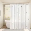 Cortina de ducha 3D transparente para Amazon transfronterizo, PEVA impermeable, a prueba de moho, cortina de ducha para baño, cortina de flores múltiples, se puede etiquetar