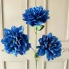 3 peônias hibisco artificiais para decorações de casamento, layout de cena de banquete de noivado, materiais de flores artificiais DIY, arranjos florais