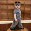 Conjunto de Verano para Niños Camiseta de Manga Corta 2026 Nuevo Elegante Top Infantil y Pantalones Casuales Conjunto de Dos Piezas