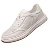 Sapatos Brancos Masculinos, Sapatos Casuais Versáteis, Tênis Respiráveis, Sapatos Masculinos, Sapatos Esportivos para Exterior com Solado Macio, Sapatos Respiráveis de Verão Masculinos