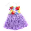 Falda de Hierba para Fiesta y Baile de 30 cm para Niños y Adultos, Disfraz Hawaiano en Colores Macarrón, Esencial para Actuaciones, con Borlas de Colores