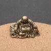 Nuevo estilo sala de estar escritorio latón adornos vintage Buda portátil estatua de cobre llavero feng shui artesanías colgante venta al por mayor