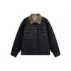 Nueva chaqueta vaquera para hombre 2026 con un aspecto de alta gama, cuello de contraste, talla grande, chaqueta de moda para primavera y otoño para hombre