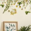 Planta verde tropical flor de margarita sala de estar pasillo dormitorio pared de fondo decoración pegatinas de pared transfronterizo AliExpress generación de cabello