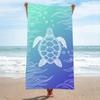 Toalla de Playa de Microfibra Doble Cara de Terciopelo Transfronteriza con Impresión Digital de Logo Personalizado, Toalla de Baño Rectangular Grande, Gruesa y Suave