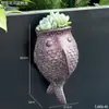 Maceta de Flores Peces Manchados Montada en Pared con Plantas Verdes, Decoración Colgante Simple Estilo Europeo, No Requiere Taladro, Adecuada para Decoración Exterior de Villas