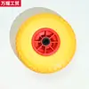 300-4 Rueda de Plástico Rojo con Rayos de Rueda de Hierro Llanta de Espuma Fabricante de Qingdao Personalizada 300-4 Rueda de Espuma de Poliuretano PU