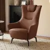 Sofá de Um Lugar Estilo Americano Luxo Leve Moderno Simples Designer Nórdico Varanda Sala de Estar Hotel Encosto Alto Casual Cadeira Tigre