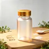 Fabricante Original Botella Esmerilada de 160 ml Color Dorado con Tapa de Rosca Botella de Plástico Grado Alimenticio Botella para Cápsulas Granuladas Suplemento de Salud