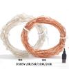 Lámpara de alambre de plata LED USB5V transfronteriza 2 M 5 M 10 m 20 m Festival de Navidad Boda Año Nuevo lámpara de alambre de cobre decorativa