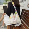 Bolsa Tote Floral de Grande Capacidade para o Dia a Dia de Mulheres 2026 Nova Bolsa de Verão/Primavera Trançada com Ponto Vazado de Ombro Único