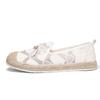 Sapatos de Pescador de Verão 2025 Novos Casuais Confortáveis Respiráveis Finos de Tecido com Cadarço Slip-on Leves de Solado Macio Femininos