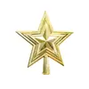 Estrella Dorada de Cinco Puntas Recortada en Tres Dimensiones Adorno para la Punta del Árbol de Navidad Suministros para Decoración de Fiestas Accesorios de Decoración de Corona para Árbol de Navidad
