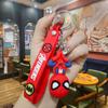 Llavero creativo de Spider-Man de la serie Marvel, bonito muñeco de anime, bolso, llave de coche, colgante, regalo