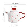 Juego de Té de la Tarde Corazón de Chica Transfronterizo Taza de Agua para el Hogar Tetera Ins Simple Lindo Regalo de Acompañamiento Juego de Tazas de Café
