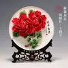 Porcelana de Peônia de Luoyang Atacado Ornamentos Cerâmica Artesanal Decoração de Sala de Estar Prato Pendurado Artesanato Presentes de Inauguração