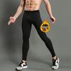 Traje de Fitness Térmico de Alta Elasticidad de Secado Rápido para Hombre con Forro de Polar, Adecuado para Deportes y Ejercicios en el Gimnasio