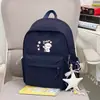 Mochila feminina novo estilo, estilo ins, mochila fofa de desenho animado japonês estilo soft girl college, bolsa de ombro dupla cor doce versão coreana