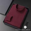 Suéter de Lã com Manga Longa Transfronteiriço Masculino Lã Dupla Face Camiseta Básica Botão Único Lixado Versátil Nova Camiseta Chinesa