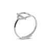 Anillo de acero inoxidable con hebilla Ot simple de moda Dongdaemun de Corea del Sur, estilo anillo abierto de acero de titanio dorado brillante.