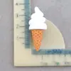 Accesorios de resina de cono de helado 3D simulado para decoraciones de juguetes DIY, pegamento de crema para zapatos Crocs y decoración de fundas de teléfono