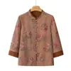 Nuevas Blusas Bordadas Estilo Chino para Mujeres de Mediana Edad y Mayores, Cárdigans para Abuela, Ropa Exterior Casual de Moda para Primavera y Verano