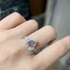 Explosiones Anillo de dama Alexander apertura ajustable plata de ley s925 incrustado piedra principal 5x 7mm salida de fábrica