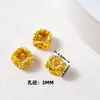 Acessórios de cristal DIY para pulseiras, contas espaçadoras douradas com areia, materiais para joias banhados a ouro cobre e acessórios de cordão feitos à mão