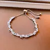 Pulsera Vintage de Flor con Incrustaciones de Diamantes, Pulsera Retro de Lujo Ligero de Gama Alta, Joyería de Moda de Nicho con Temperamento