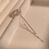 Brincos de Orelha Estilo Tiktok com Zircônia Microincrustada em Formato de C e Franja, Design de Nicho com Clipe Simples para Osso da Orelha Não Perfurado
