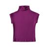 Playera Sexy Ajustada que Resalta la Figura de Dongdaemun de Corea del Sur para Mujer, Look Adelgazante, Cuello Medio Alto, Manga Corta, Versátil Top Básico