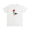 Camiseta Blanca de Algodón Puro con Diseño Estampado Manga Corta para Mujer Verano Holgada Adelgazante Versátil Casual Rejuvenecedor Estilo Coreano