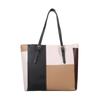 Bolso Tote de Gran Capacidad con Contraste de Color Estilo Coreano Transfronterizo para Mujer, Bolso de Mano de Moda para Salir, Bolsa de Compras, Bolso de Hombro Elegante