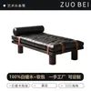 Banqueta de Lujo Ligero Estilo Italiano, Banqueta al Pie de la Cama para Dormitorio, Banqueta de Madera Maciza para Cambiar Zapatos en la Sala de Estar, Sofá Banqueta de Cuero con Diseño Vintage Acolchado de Botones