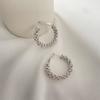 Europa y Estados Unidos los fabricantes más vendidos lote directo de pendientes de aro con sensación de alta calidad llenos de giro de diamante joyería de pendientes grandes