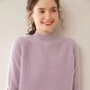 Suéter de cashmere com gola alta e espessa, pendurado pesado, feminino, macio, encerado, quente, com forro, borda interna