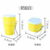 Taza de bola de hielo enfriadora de verano, taza plegable de silicona, taza de cerveza, soporte para cubitos de hielo de bebidas y cola, portátil para uso en exteriores