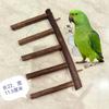 Palo de pie para periquitos pequeños y medianos, soporte de madera maciza, barra de pie, escalera fija para pájaros, suministros para afilar garras, escalera de juguete para periquitos
