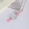 Serie de emoticonos estilo dulce y genial, pinza para el pelo de gato KT con purpurina rosa brillante, pinza para flequillo, pinza lateral, accesorio para el pelo de niña