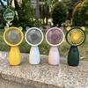 Ventilador portátil de escritorio con diseño de dibujos animados para estudiantes, mini ventilador USB de carga portátil para verano