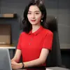 Overol tipo polo hecho camiseta de hombre verano solapa mujer manga corta publicidad cultural camisa bordado logo diy