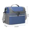 Bolsa de Almuerzo de Doble Capa Transfronteriza, Color Sólido, Bolsa Térmica Simple, Se Puede Llevar Cruzada o como Bolso de Mano, Bolsa Térmica Portátil para Lonchera, Gran Capacidad