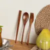 Nanmu Set Portátil de Tres Piezas para Almuerzo: Cuchara, Tenedor y Palillos, Cuchara de Madera Japonesa de Mango Largo, Palillos de Madera, Tenedor de Madera, Vajilla Limpia para Oficinistas