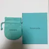 Tiffany&Co Tiffany Blue Bolso Calabaza Anillo Joyería Terciopelo Semicírculo Embalaje de Terciopelo Bolsa de Regalo