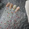 Nuevas Pegatinas para Uñas con Luces de Navidad Coloridas Jelly DIY Pegatinas para Uñas Transfronterizas Estéreo Decoración Navideña Pegatinas Venta al por Mayor