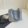 Bolsa de Trabalho Popular Estilo Coreano para Mulheres 2025 Verão Nova Versátil Moda Bolsa de Ombro Bolsa Tote de Grande Capacidade
