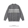 Nuevo Suéter Cardigan de Otoño 2026 para Hombre, Moda Trendy con Bloques de Color, Cuello Alto, Chaqueta de Punto Casual para Hombre