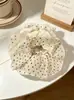 Directo de fábrica: Goma para el pelo coreana de encaje con estampado de leopardo y cintura fina, goma para el pelo de lunares para mujer, goma para el pelo