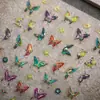 Sky Más Vendido Pegatinas para Uñas Mariposa con Purpurina Ojo de Gato Color Fluido Láser Retro Patrón de Hada Adhesivas para Uñas