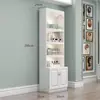 Vitrina Combinada de Gama Alta Integrada con Gabinete de Almacenamiento Multicapa para Salón de Uñas, Combinación de Vitrina para Salón de Belleza, Estantes y Divisiones para Vitrina